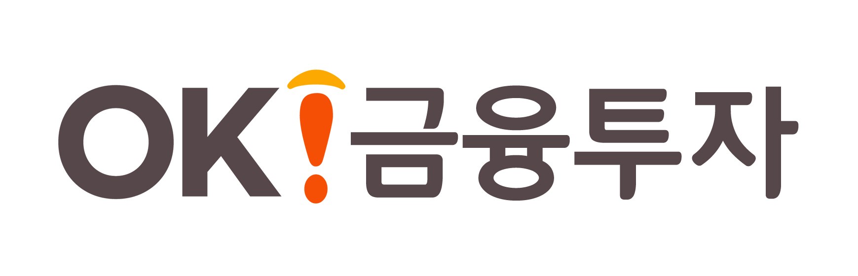 Weißer Hintergrund mit einem schwarzen und orangefarbenen Logo, das das koreanische Wort 'OK' enthält.