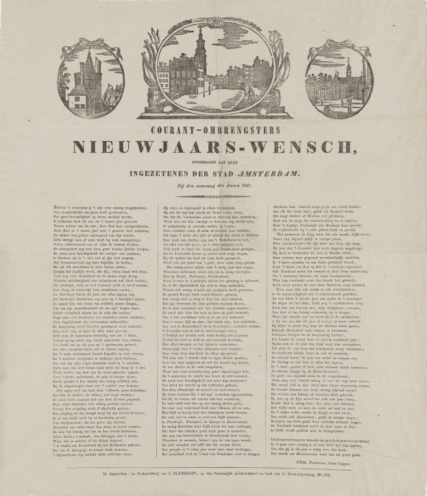 Alte Zeitung mit historischem Stadtfoto neben Text und anderen Bildern.