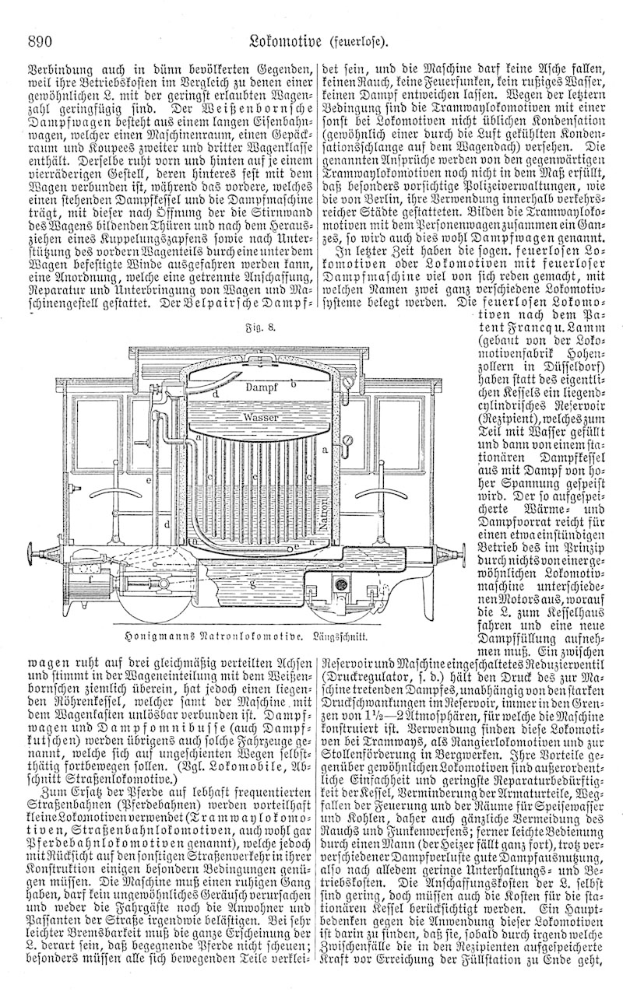 Seite aus einem Buch mit einer detaillierten Zeichnung eines Automotors mit beschrifteten Komponenten, betitelt mit "Deutsches Patent 890,000,000 - Schematics of the Engine".