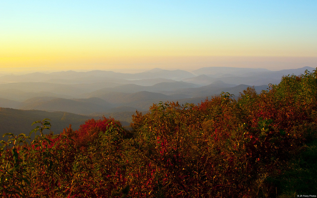 Eine Landschaft mit Bergen, Bäumen mit Pflanzen und Blumen sowie verschiedenen Vegetation.