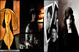 Ein Collage aus verschiedenen paintings, photo frames und Postern.