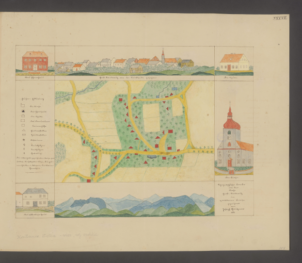 Eine detaillierte Karte von Stuttgart, Deutschland, die Straßen, Gebäude, Sehenswürdigkeiten, Häuser und Berge zeigt.