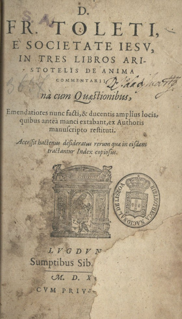 Altes Buch mit einem Stempel, Text und einem Bild, das einen vintage-Look hat.